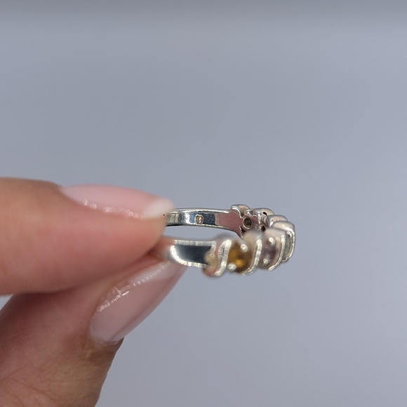 Silver multi stone ring - Picture 5 of 6